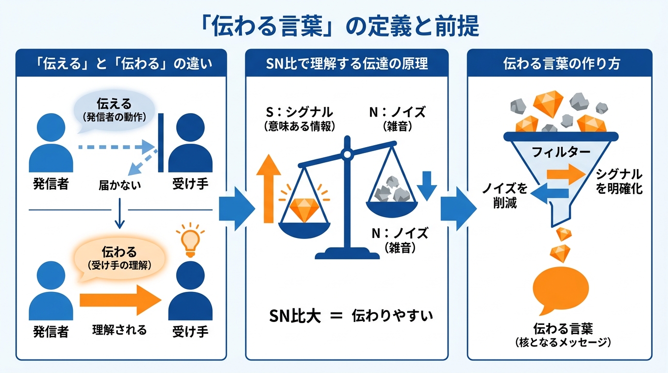 「伝わる言葉」の定義と前提