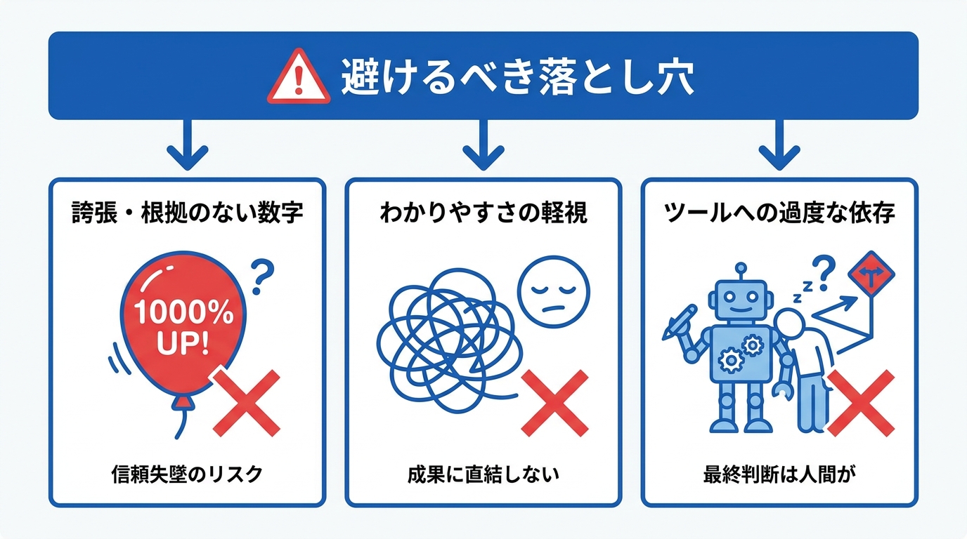 失敗を防ぐ3つの注意点