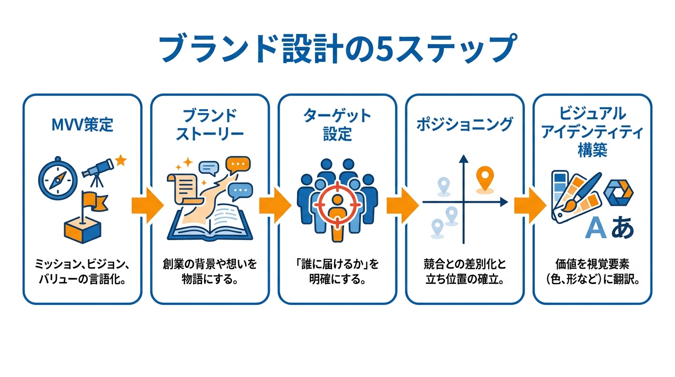 ブランド設計の5ステップ