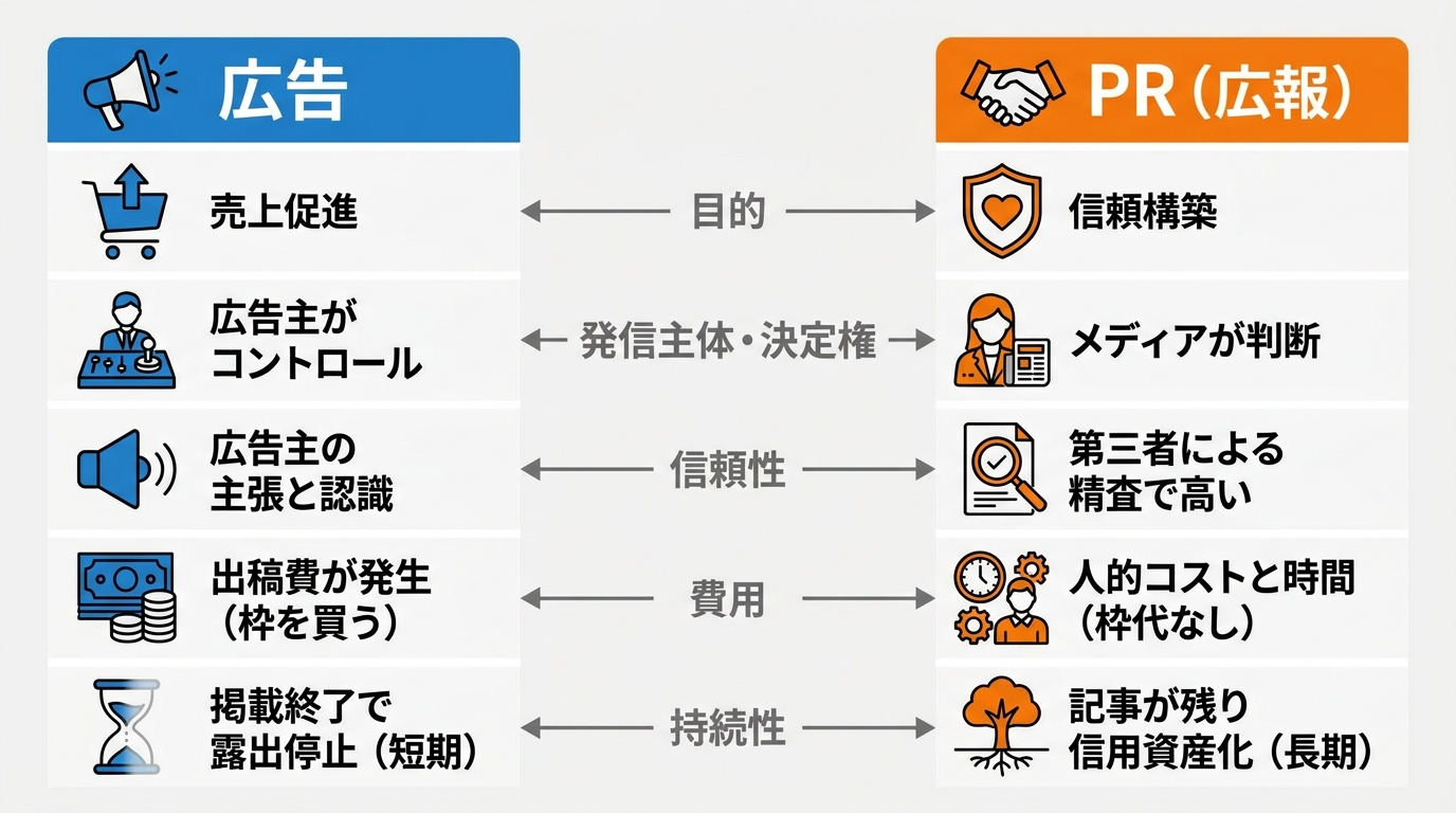 5つの比較軸で見る違い