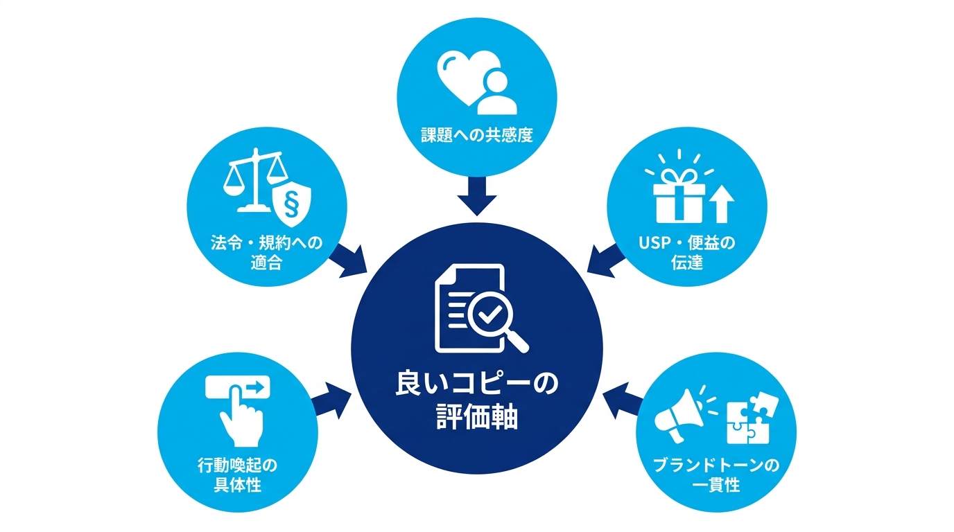 良いコピーを見極める5つの評価軸