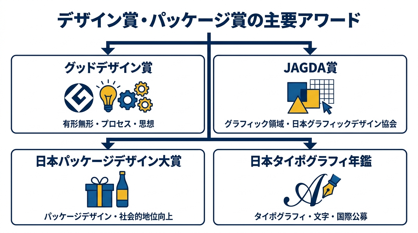 デザイン賞・パッケージ賞の主要アワード