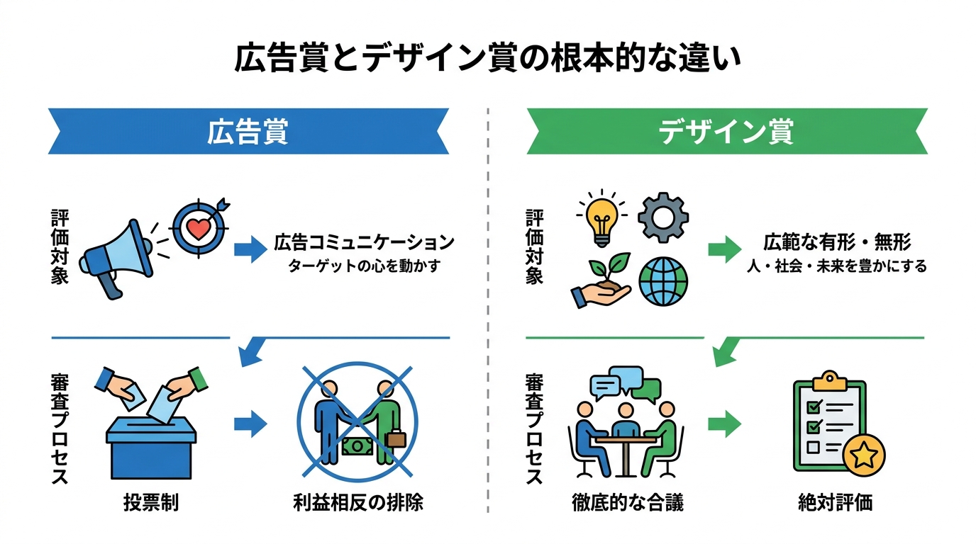 広告賞とデザイン賞の根本的な違い
