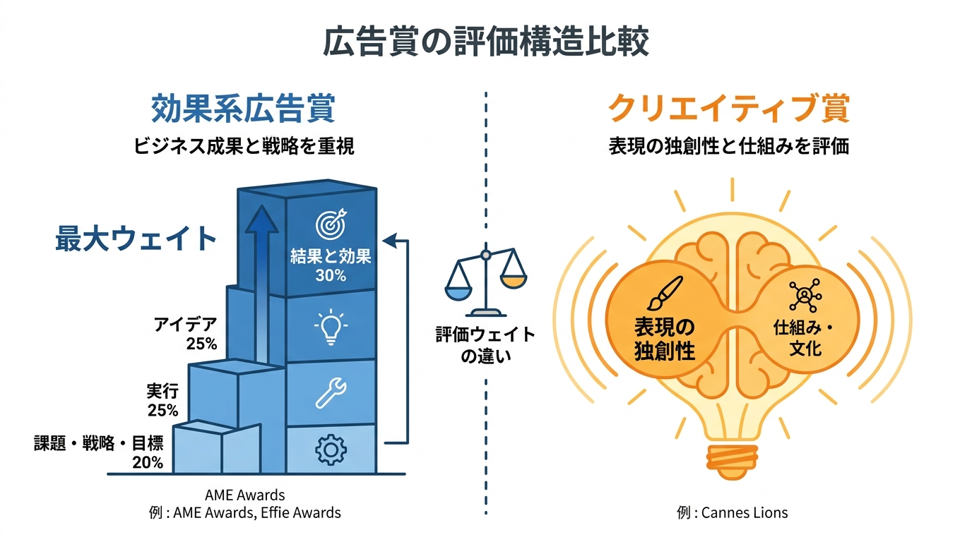 審査基準と評価ウェイトの比較