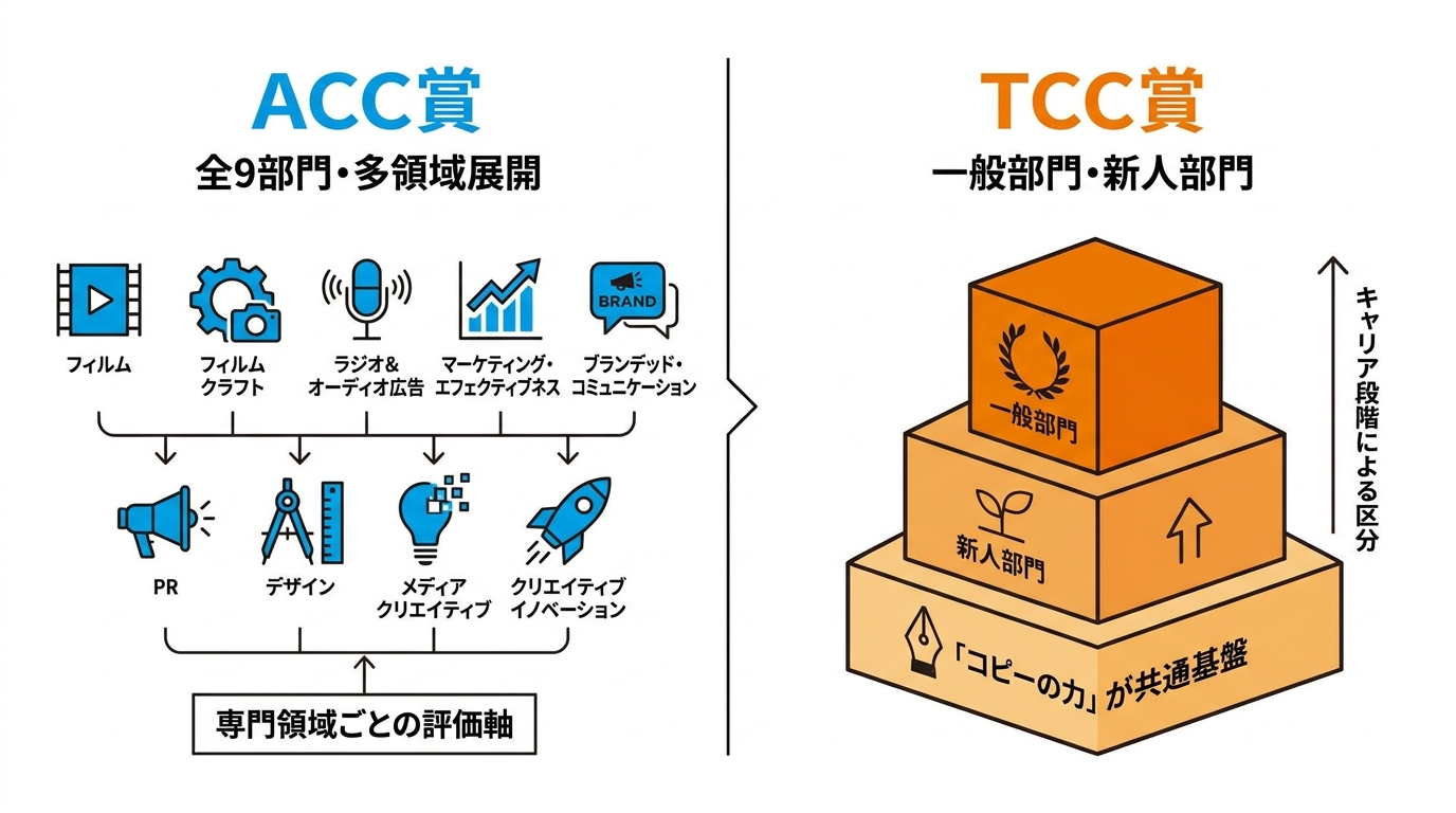 部門・カテゴリ構成の比較