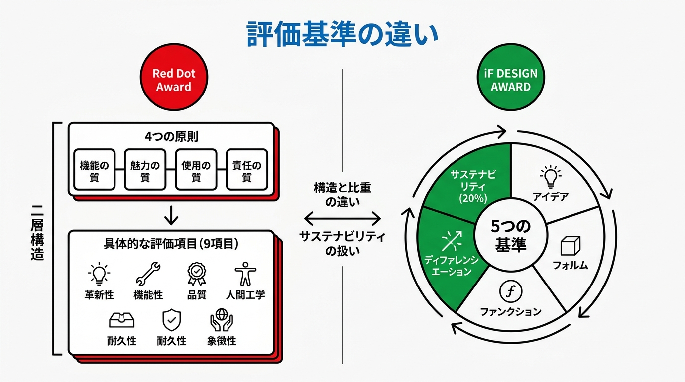評価基準の違い