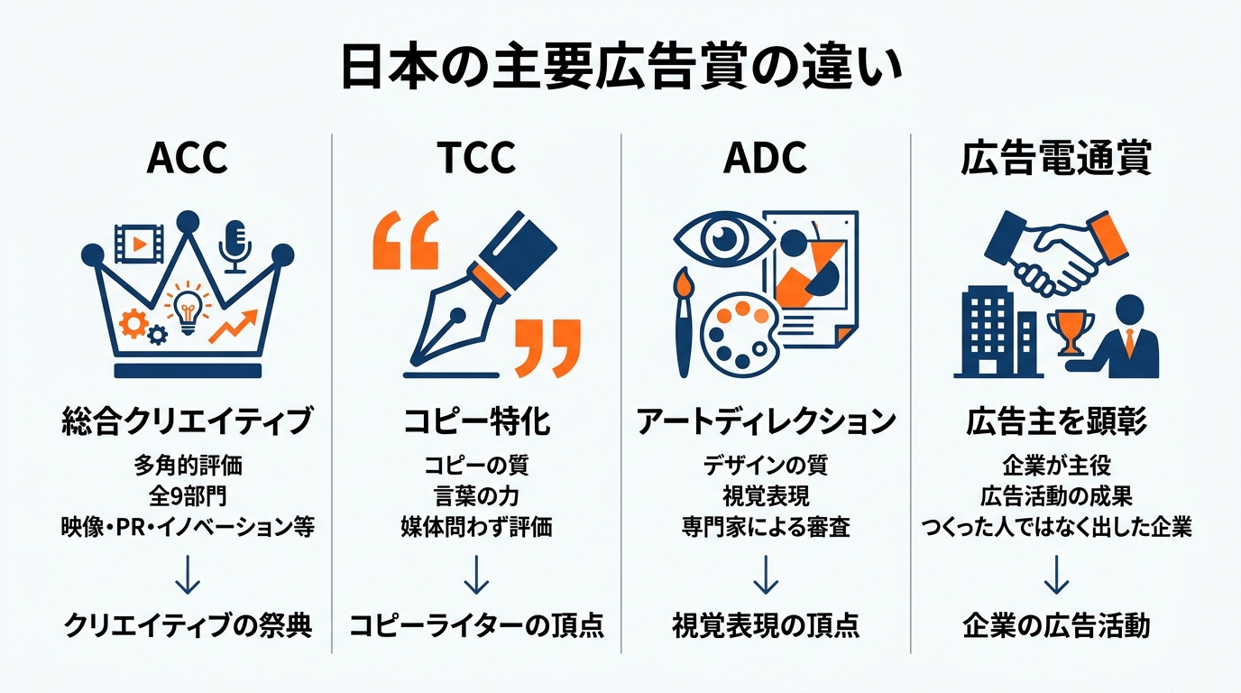 ACC・TCC・ADC・広告電通賞の違い