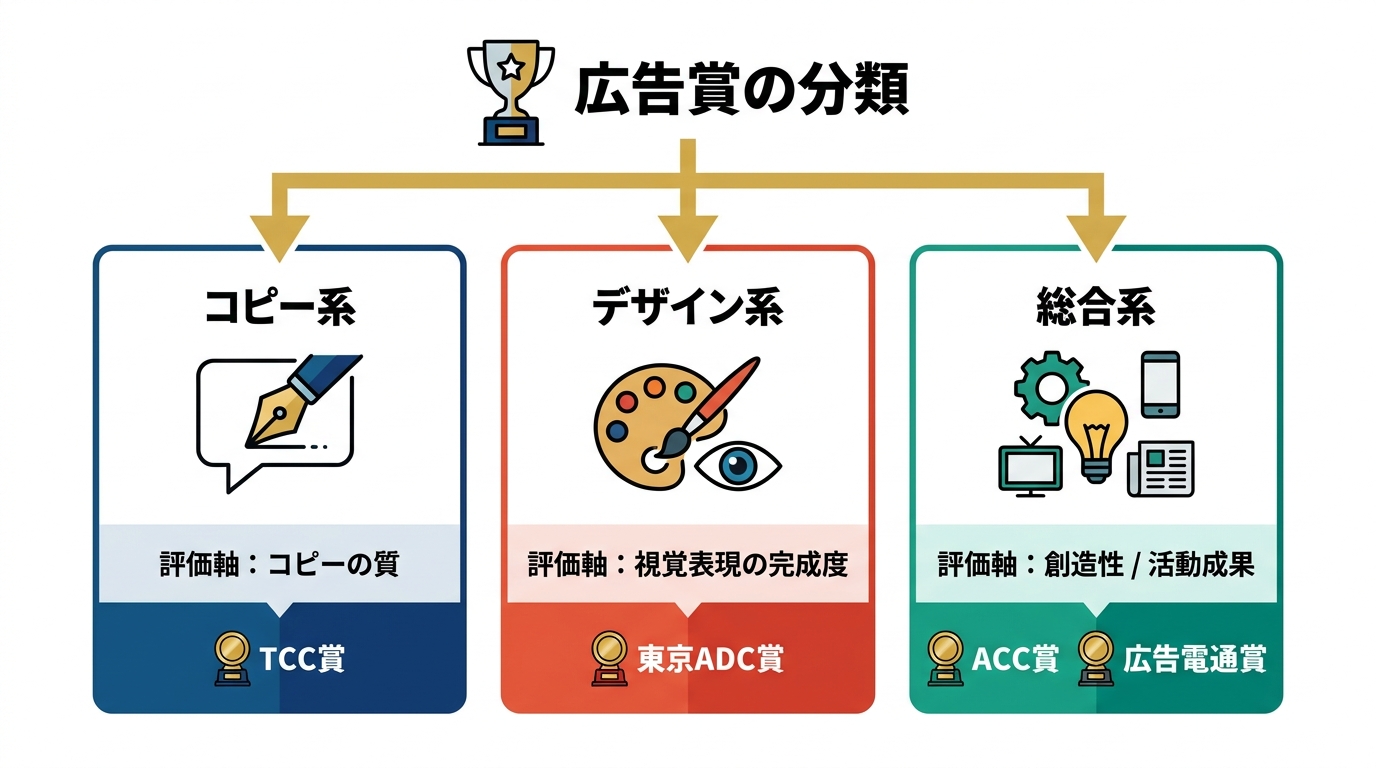 コピー系・デザイン系・総合系の分類