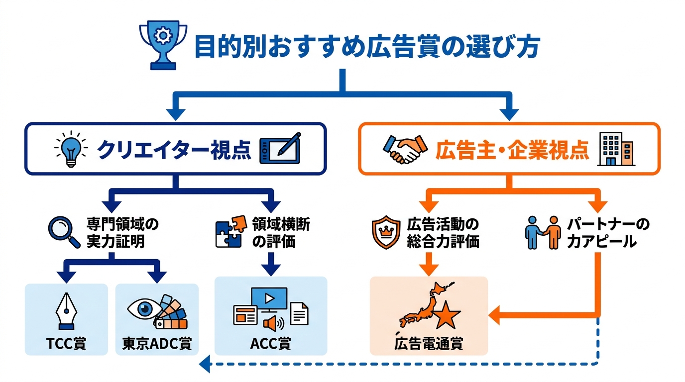 目的別おすすめ広告賞の選び方